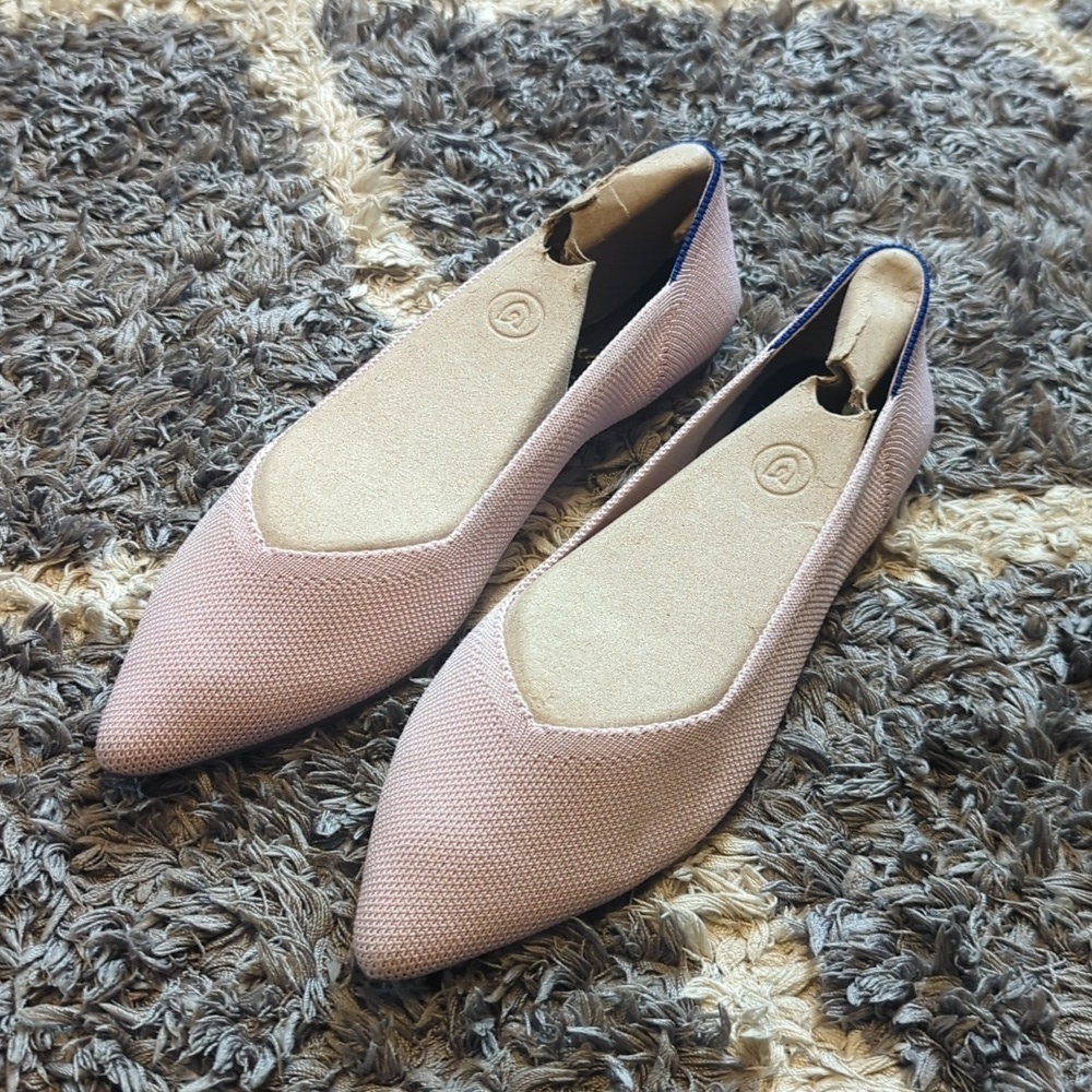 Rothy's Light Pink Pointed Toe Flat Size Women's 10 - Picture 2 of 7